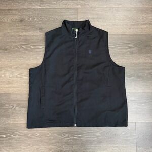 Allyson Whitmore Black Golf Vest Womens Large Preppy Country Club Old Money